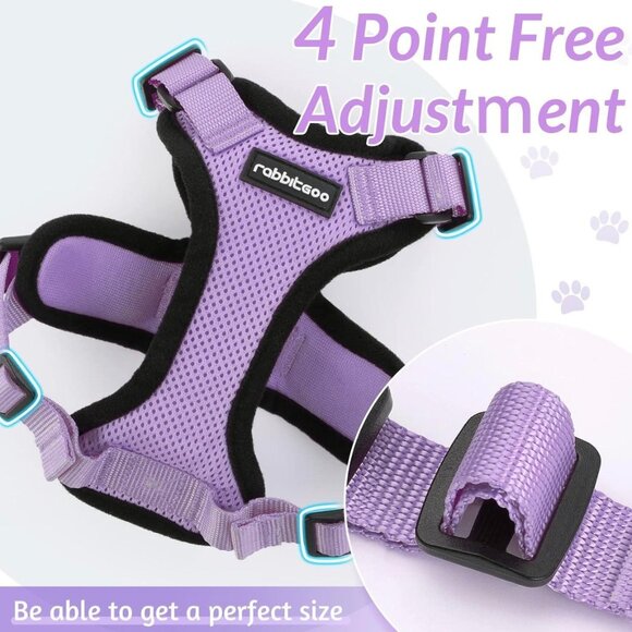 RABBITGOO Lilac Purple Cat Harness & Leash Size Medium - Picture 5 of 10